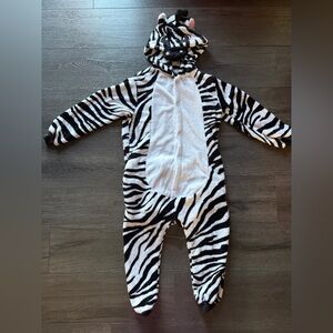 Zebra Print Hooded Onesie